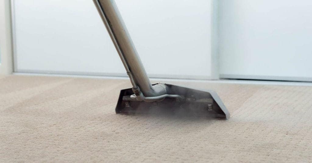 steam clean carpet up close