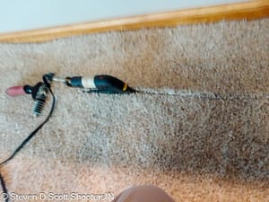 Seam carpet after replacing area patched