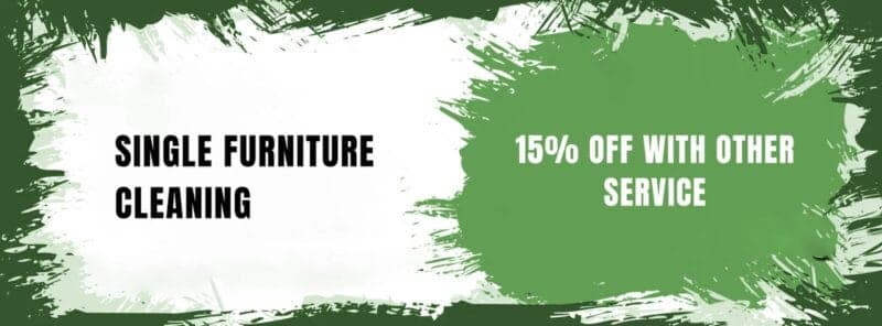 single furniture cleaning 15% off with other services