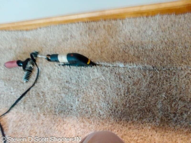 Seam carpet after replacing area patched